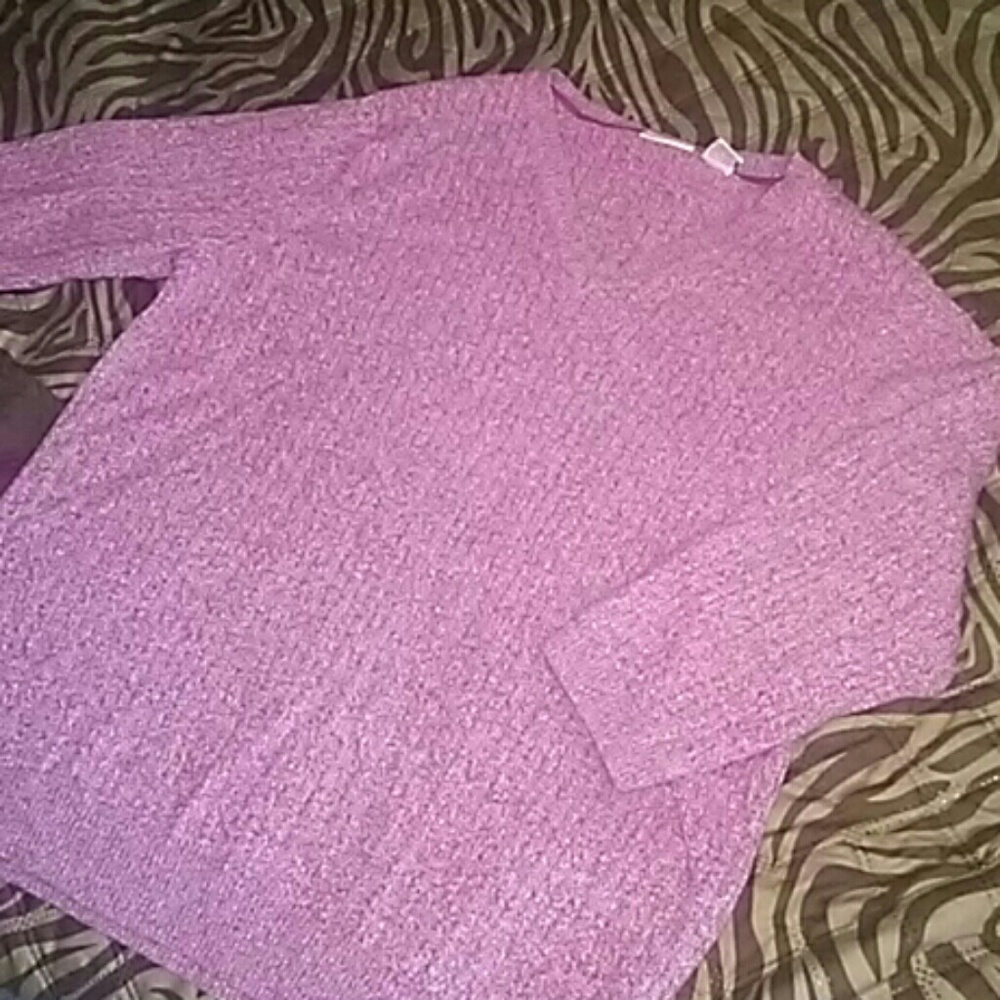 1X pink cotton sweater